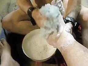 Pig washes my feet